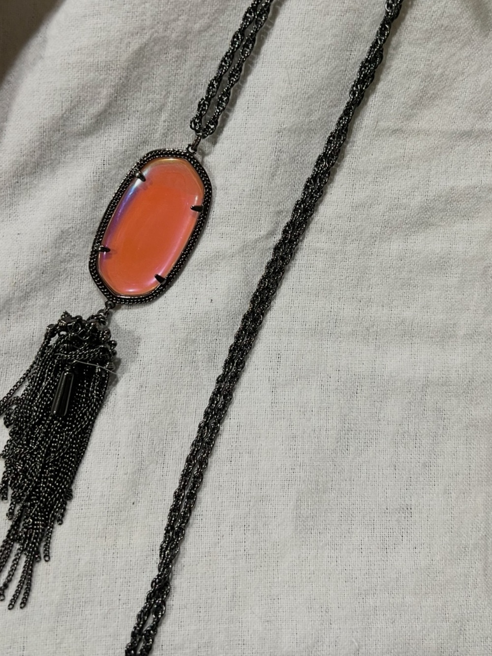 Kendra Scott iridescent tangerine rayne